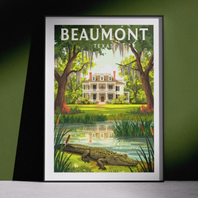 Affiche Beaumont Texas vintage (Créateur téléchargé)