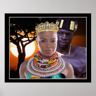 Affiche Beauté afro-américaine...Ma reine africaine