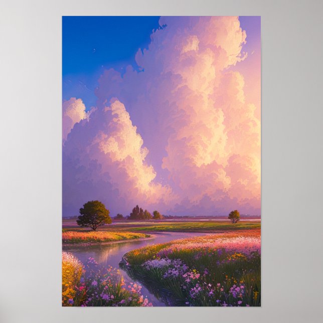 Affiche Beauté au bord de l'eau calme (Devant)