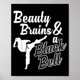 Affiche Beauté Cerveaux Et Ceinture Noire Karaté Arts Mart