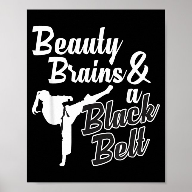 Affiche Beauté Cerveaux Et Ceinture Noire Karaté Arts Mart (Devant)
