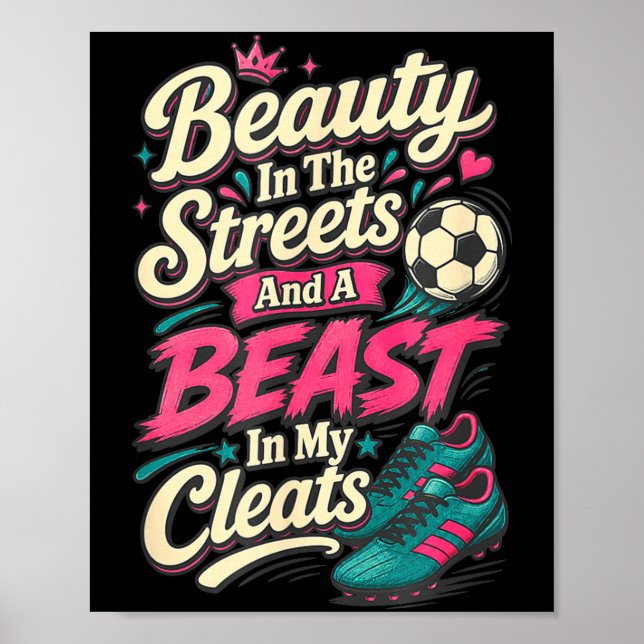 Affiche Beauté dans les crampons de football  (Devant)