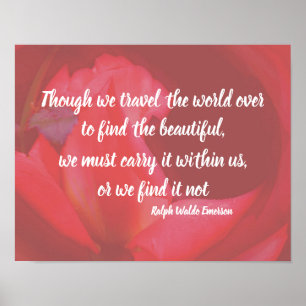 Affiche Beauté dans Rose Citation Inspirationnelle