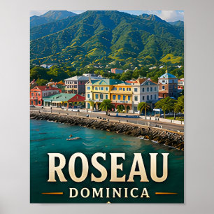Affiche Beauté de la côte et des îles de la forêt tropical