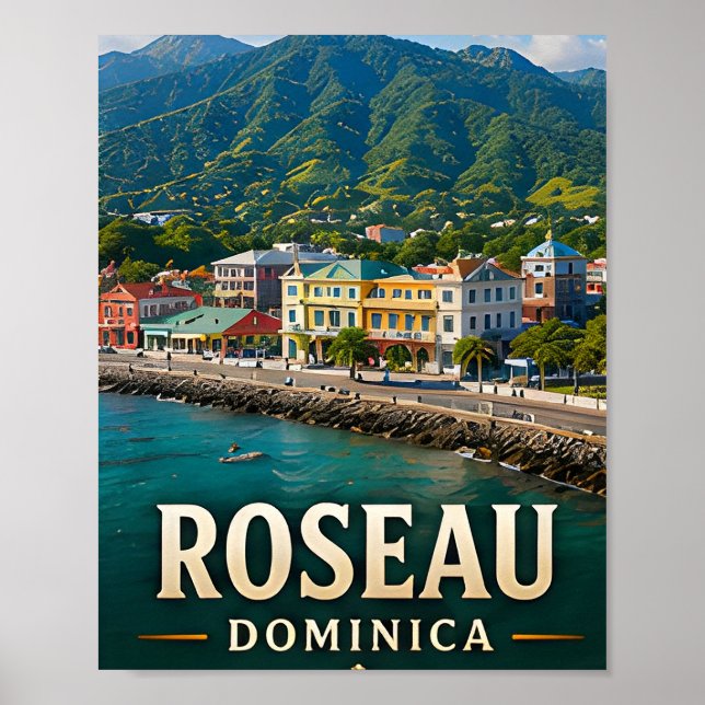 Affiche Beauté de la côte et des îles de la forêt tropical (Devant)