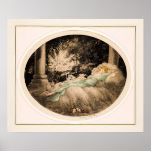 Affiche Beauté dormante par Louis Icart