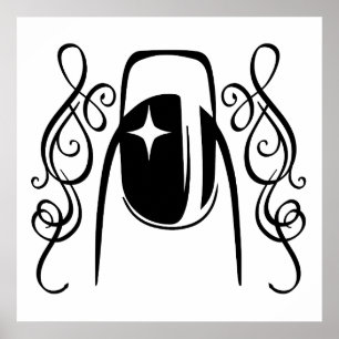 Affiche Beauté du design des ongles