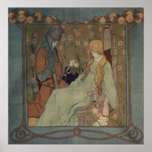 Affiche Beauté du sommeil par Heinrich Vogeler.