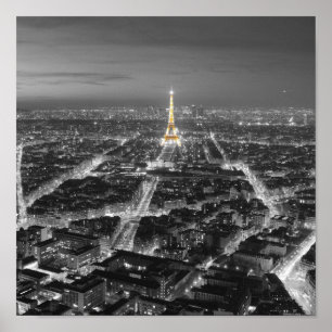 Affiche Beauté élégante des nuits parisiennes