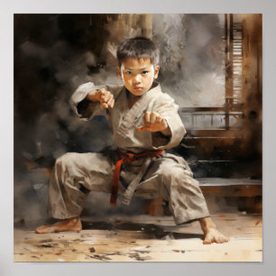 Affiche Beauté énigmatique du jeune maître chinois dans la