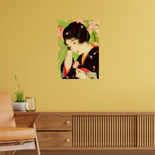 Affiche Beauté et fleurs de cerisier Chigusa Kitani 