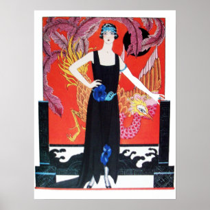 AFFICHE BEAUTÉ ET PHÉNIX, STYLISTE CRÉATEUR DE MODE ARTIST