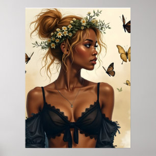 Affiche Beauté éthérée en fleur