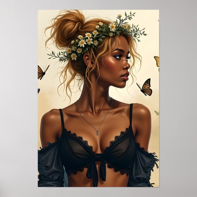 Affiche Beauté éthérée en fleur (Devant)