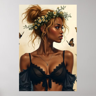 Affiche Beauté Éthérée en Fleur