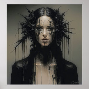 Affiche Beauté gothique : Expressionniste Abstrait