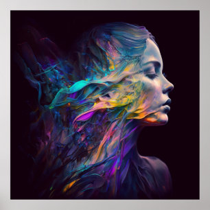 Affiche Beauté radieuse avec coloris vives