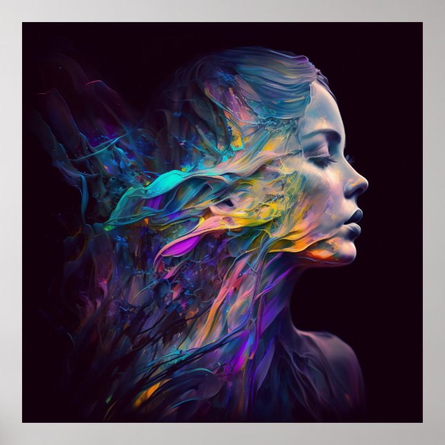 Affiche Beauté radieuse avec coloris vives (Devant)