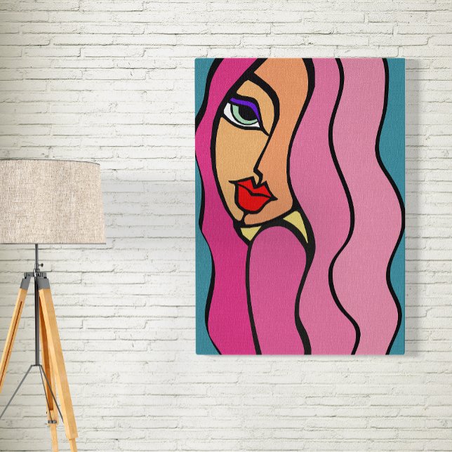 Affiche Beauté rose cheveux (Créateur téléchargé)