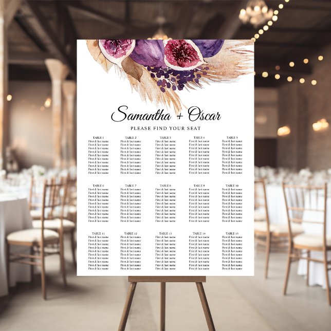 Affiche Beauté tendance violet Figs & Pampas (Créateur téléchargé)