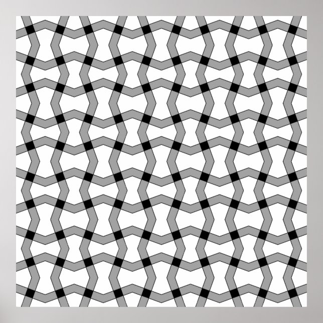 Affiche Beautiful abstract ornamental background, black, g (Devant)