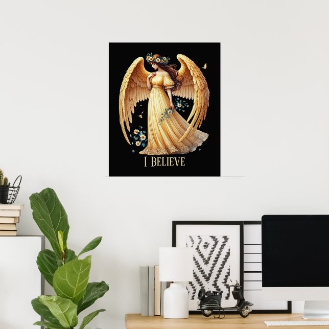 Affiche Beautiful Angel lovers customizable (Bureau à domicile)