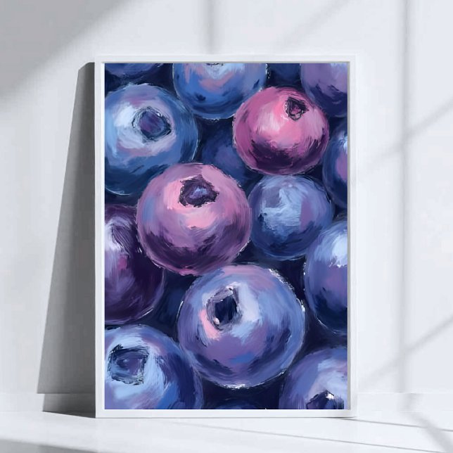 Affiche Beautiful Blueberries | Fruit Painting (Créateur téléchargé)
