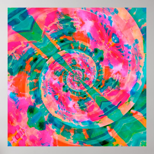 Affiche beautiful emotional paint-like illustration abstra (Devant)