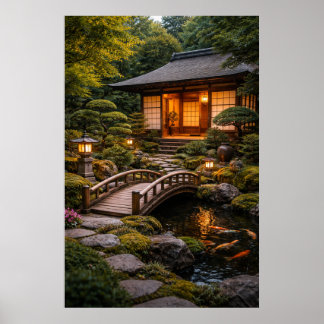 Affiche Beautiful Japanese Home & Garden