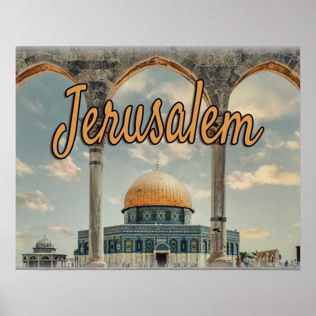 Affiche Beautiful Jerusalem Dome of The Rock Design (Devant)