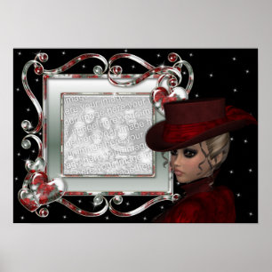 Affiche Beautiful Lady - Holiday Template Print/Poster