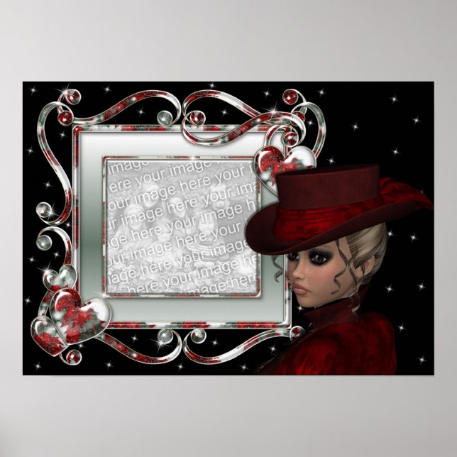 Affiche Beautiful Lady - Holiday Template Print/Poster (Devant)