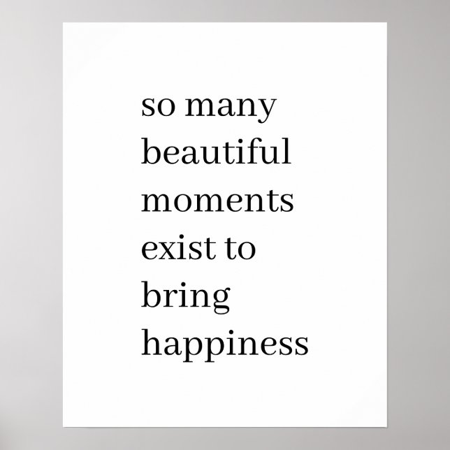 Affiche Beautiful Reasons to Be Happy Minimalist Quote (Devant)