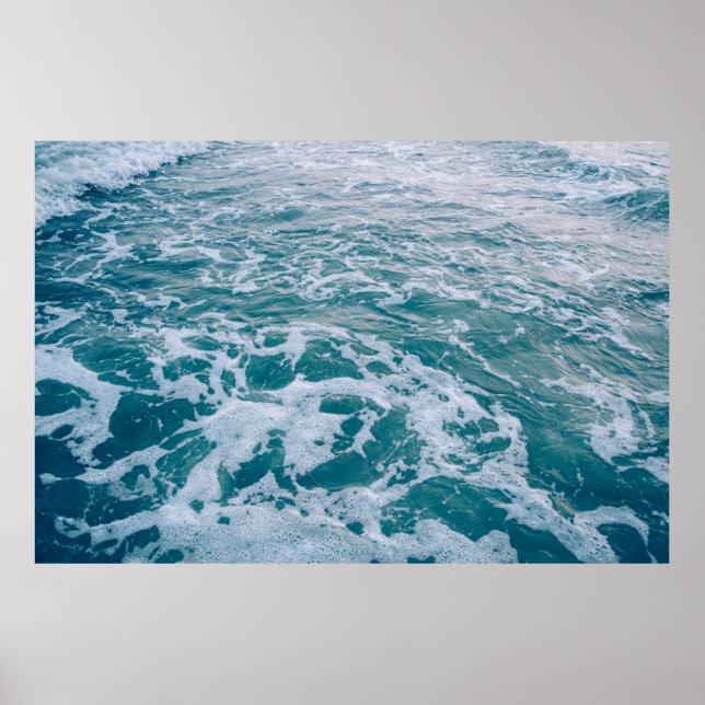 Affiche Beautiful sea marble waves texturehipster,backgrou (Devant)