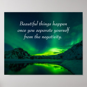 Affiche Beautiful Things Happen Inspirational Quote