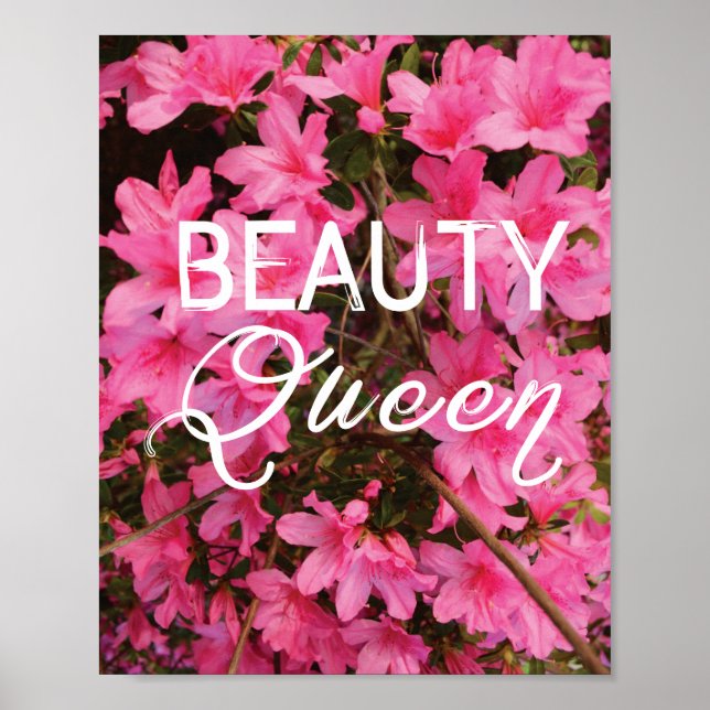 Affiche Beauty Queen Typographie Imprimer (Devant)