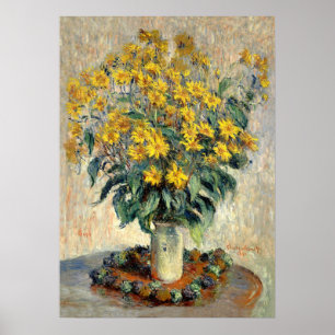 Affiche Beaux-arts, Claude Monet Jérusalem Artichoke Flowe