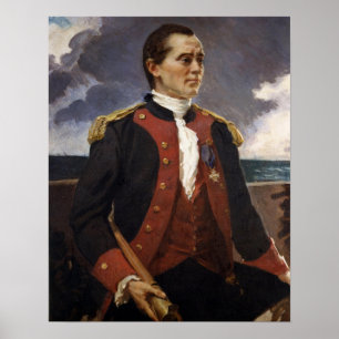 Affiche Beaux - Capitaine John Paul Jones, Marine continen