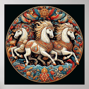 Affiche "Beaux chevaux mystiques" 21