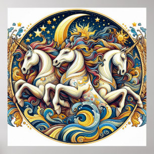 Affiche "Beaux Chevaux Mystiques" 26