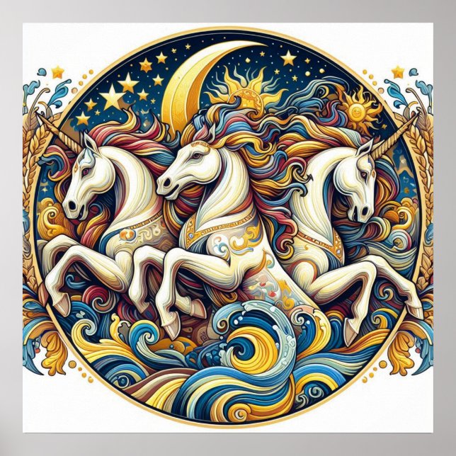 Affiche "Beaux Chevaux Mystiques" 26 (Devant)