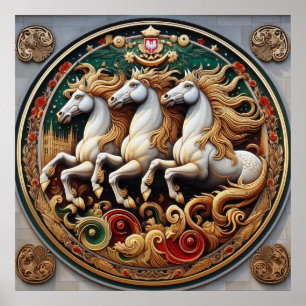 Affiche "Beaux chevaux mystiques" 27