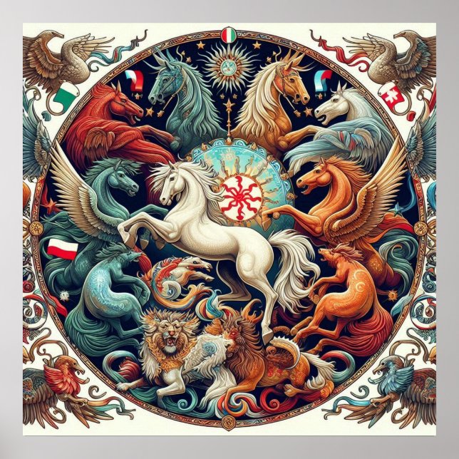 Affiche "Beaux chevaux mystiques" 30 (Devant)