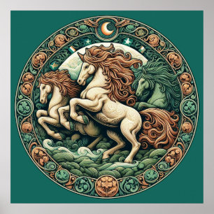 Affiche "Beaux chevaux mystiques" 43