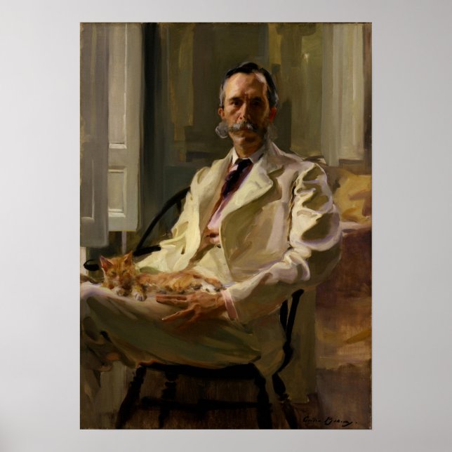 Affiche Beaux - Homme Avec Le Chat (Henry Sturgis) (Devant)