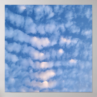 Affiche Beaux nuages blancs
