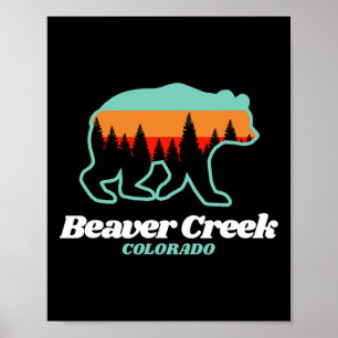 Affiche Beaver Creek Colorado Ski Snowboard Ours