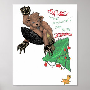Affiche Beaver de drôles de paroles dessin humoristique