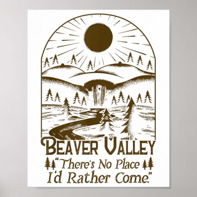Affiche Beaver Valley Il n'y a pas d'identité de lieu plut (Devant)