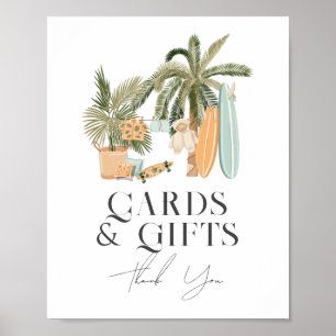 Affiche Bébé à bord Surf Cartes de Baby shower et Cadeaux 